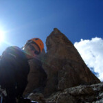 Andrea R. sul dito del Sassolungo Andrea R. sul dito del Sassolungo